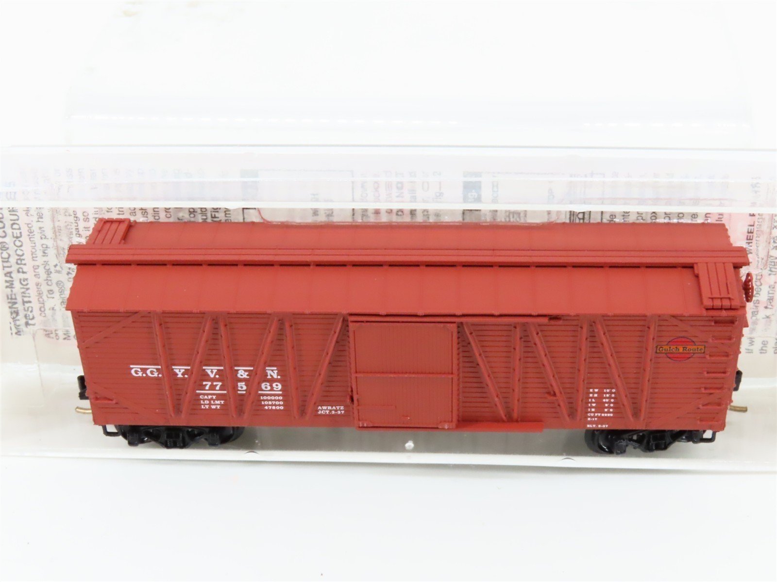 N Scale Micro-Trains Line MTL Special Run GGYV&N Gulch Route 40' Box Car #77569