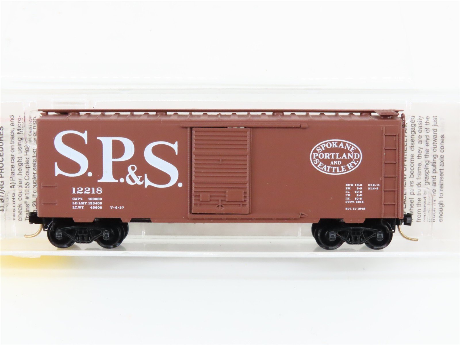 N Scale Micro-Trains MTL 20850 SP&S Spokane Portland & Seattle 40' Boxcar #12218