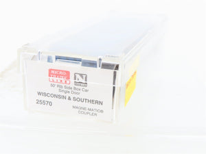 N Scale Micro-Trains MTL 25570 WSOR Wisconsin & Southern 50' Box Car #101545
