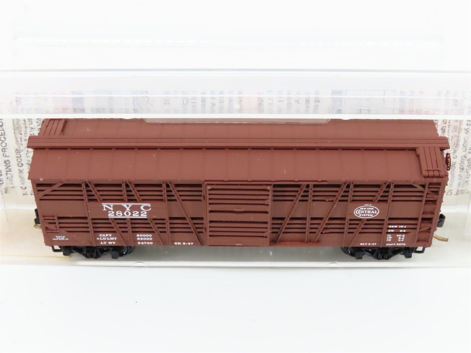 N Scale Micro-Trains MTL 35040 NYC New York Central 40' Stock Car #28022