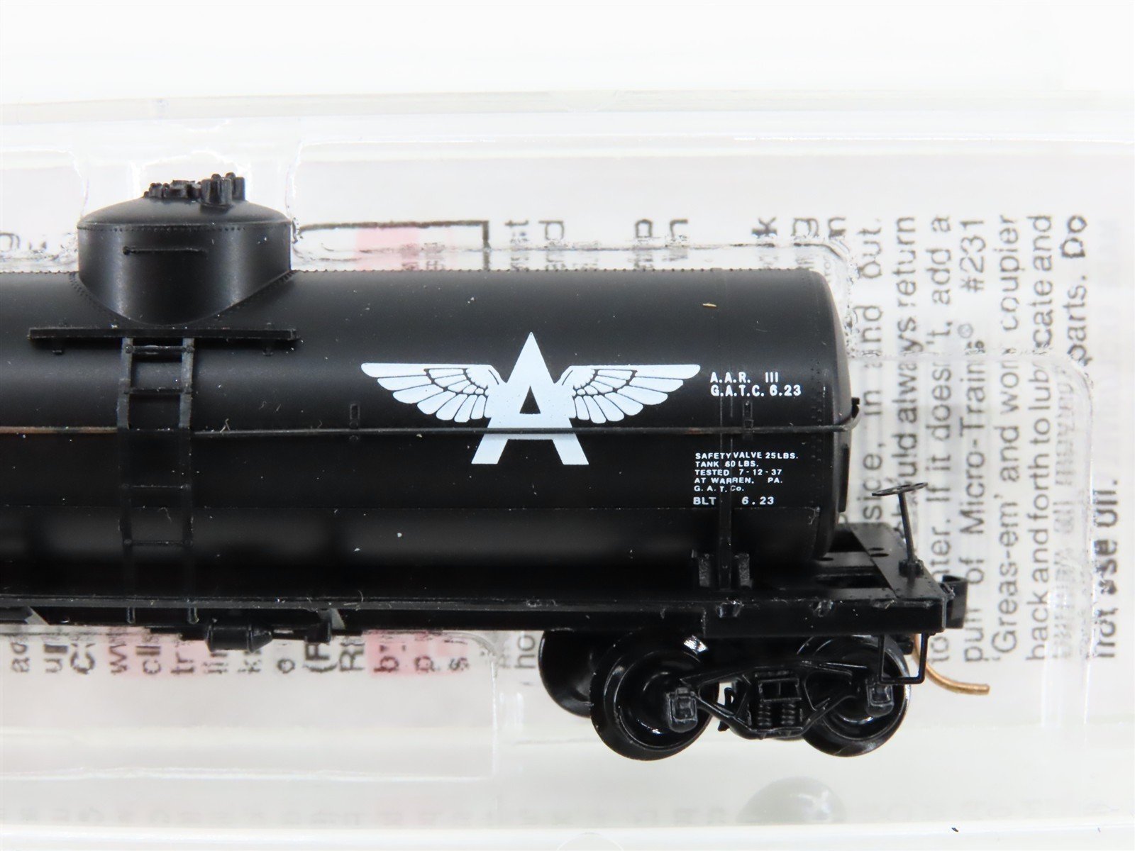 N Scale Micro-Trains MTL 65480 TWOX Tidewater Oil 39' Single Dome Tank Car #1383