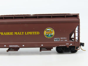 N Scale Micro-Trains 12510 PMLX Prairie Malt Limited 3-Bay Covered Hopper RTR