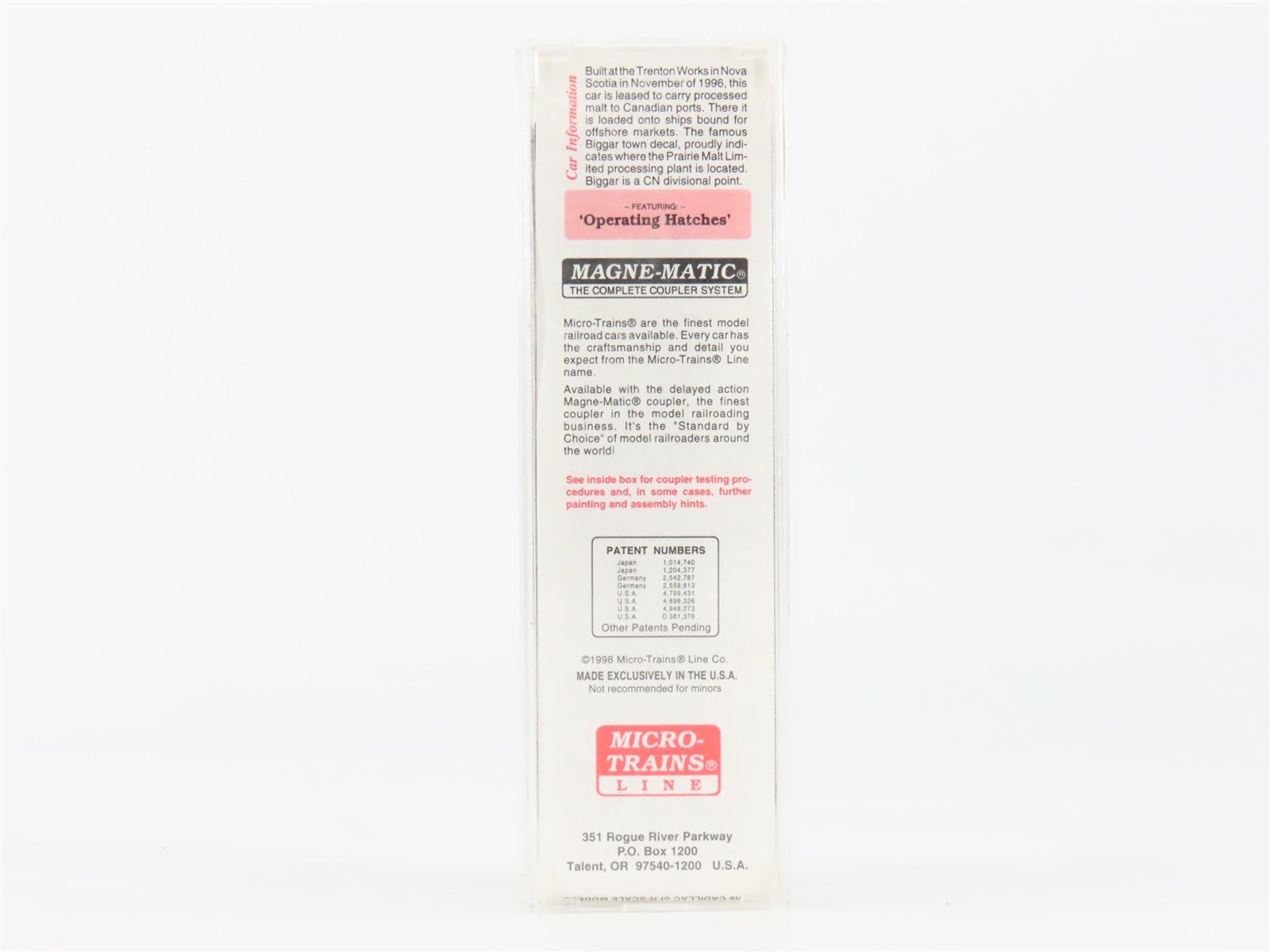 N Scale Micro-Trains 12510 PMLX Prairie Malt Limited 3-Bay Covered Hopper RTR