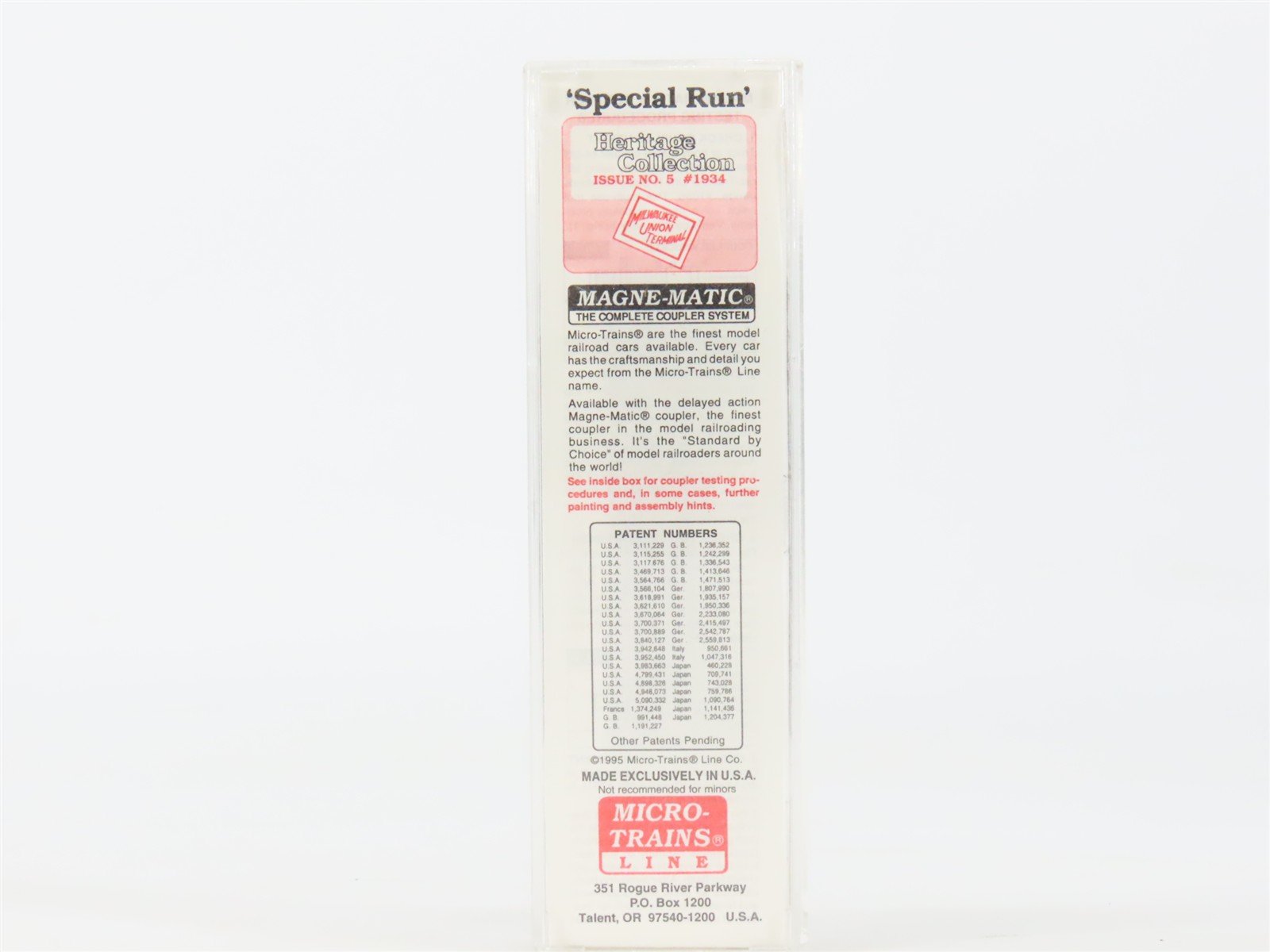 N Scale Micro-Trains 1934 MUT Milwaukee Union Terminal 2-Bay Hopper 1934 RTR
