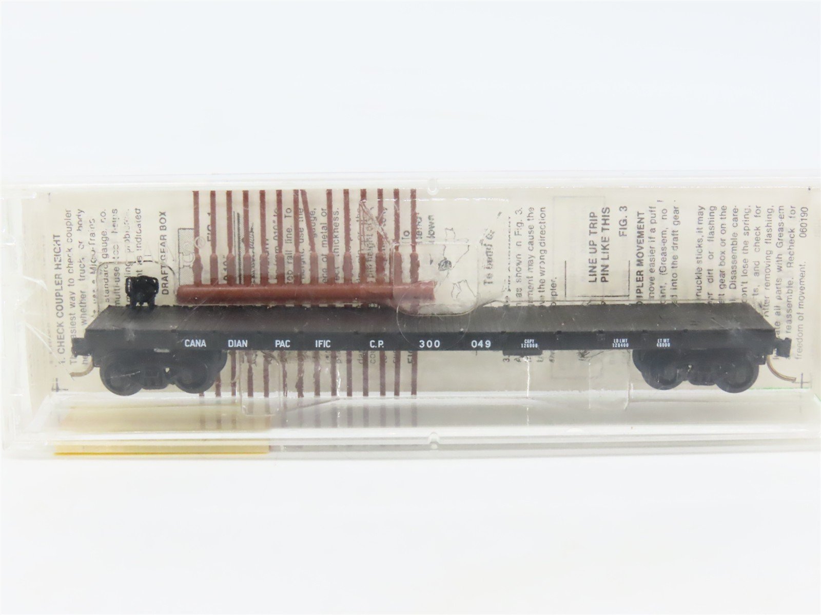 N Scale Micro-Trains 44040 CP Canadian Pacific 50' Flat Car 300049 RTR
