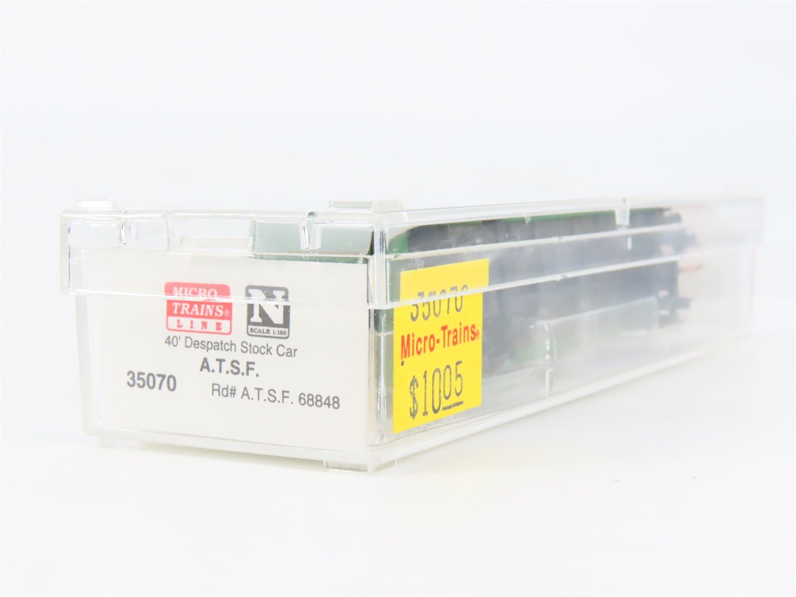 N Scale Micro-Trains 35070 ATSF Santa Fe 40' Stock/Cattle Car 68848 RTR