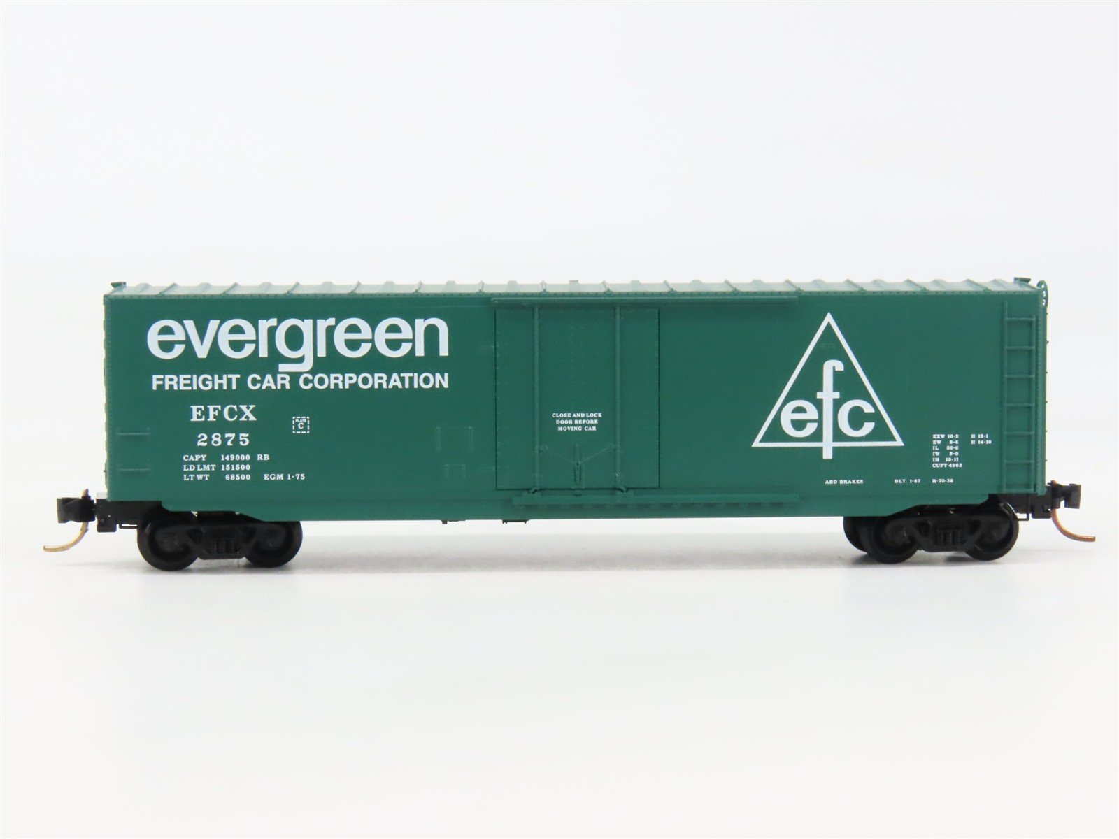 N Scale Micro-Trains 38260 Evergreen Freight Car Corporation 50' Box Car RTR