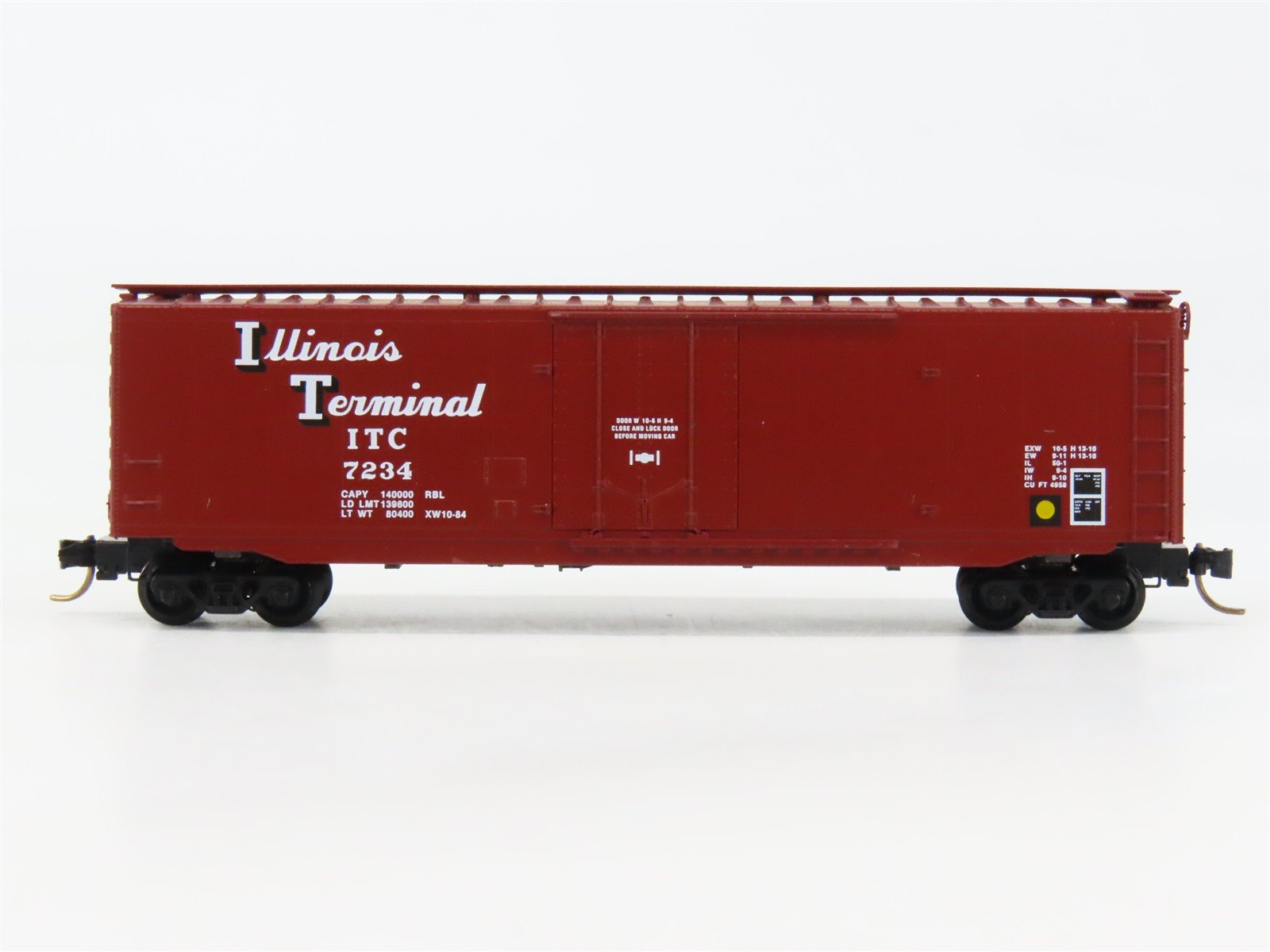 N Scale Micro-Trains 32270 ITC Illinois Terminal 50' Plug Door Box Car 7234 RTR