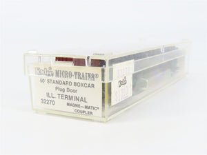 N Scale Micro-Trains 32270 ITC Illinois Terminal 50' Plug Door Box Car 7234 RTR