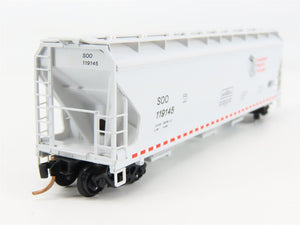 N Scale Micro-Trains 94140 Soo Line 3-Bay Covered Hopper 119145 RTR