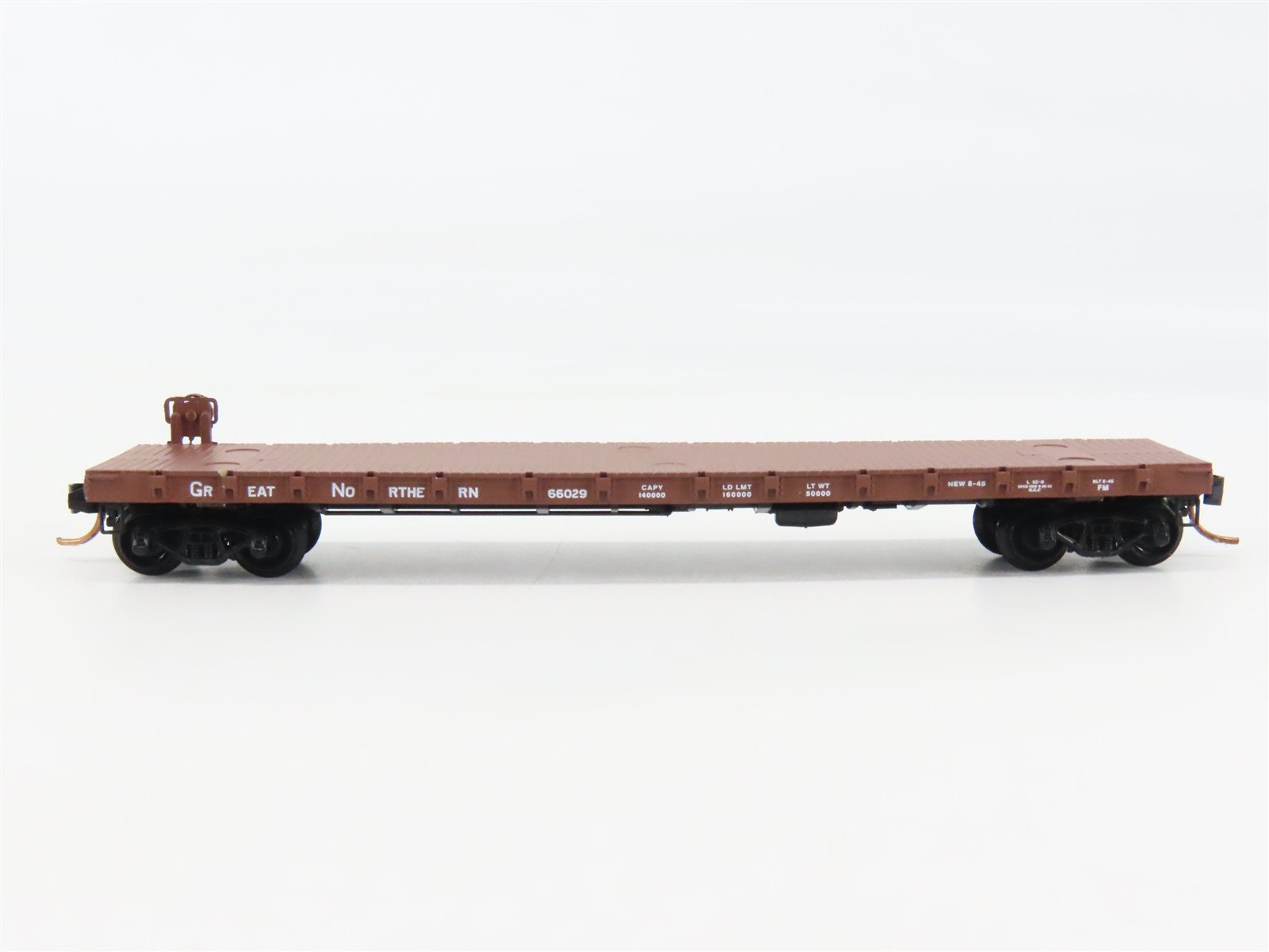 N Scale Micro-Trains 44010 GN Great Northern 50' Straight Side Flat Car RTR