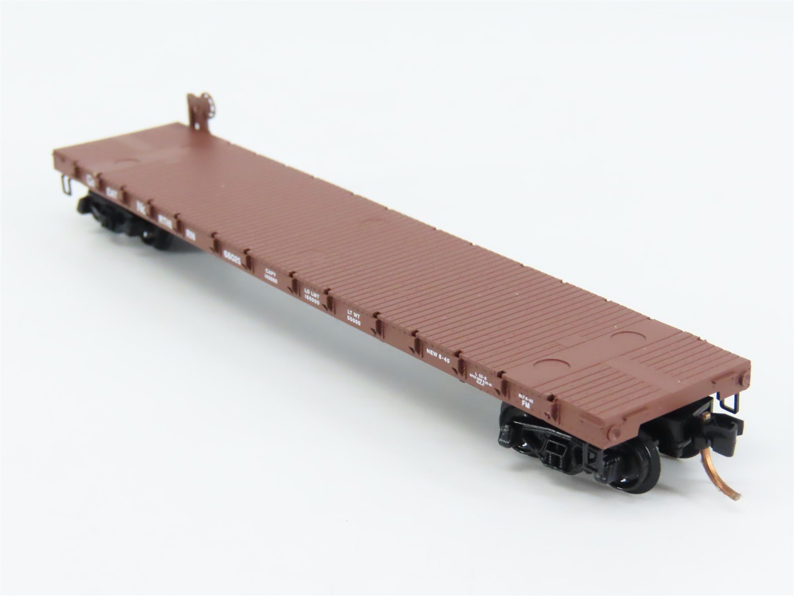 N Scale Micro-Trains 44010 GN Great Northern 50' Straight Side Flat Car RTR