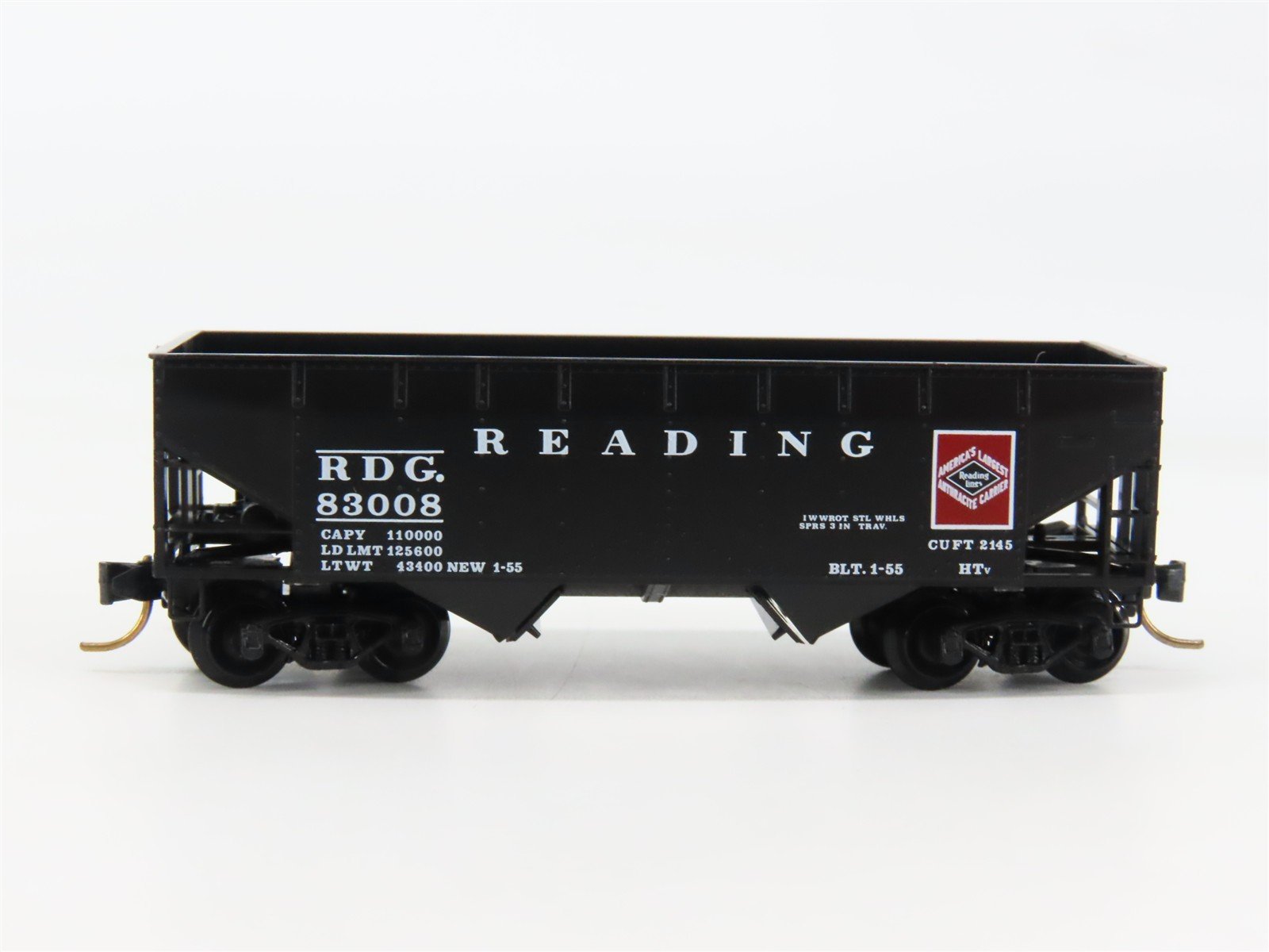 N Scale Micro-Trains 55310 RDG Reading 33' 2-Bay Hopper 83008 RTR