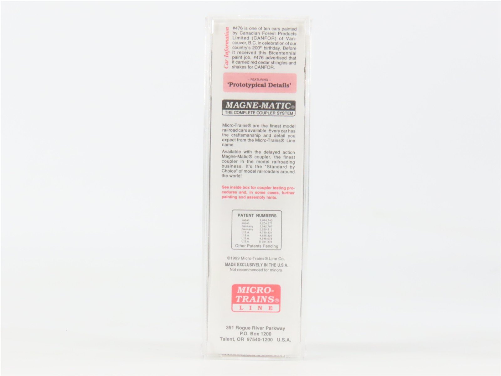 N Scale Micro-Trains 75050 USLX Canadian Forest Products Ltd. 50' Box Car RTR