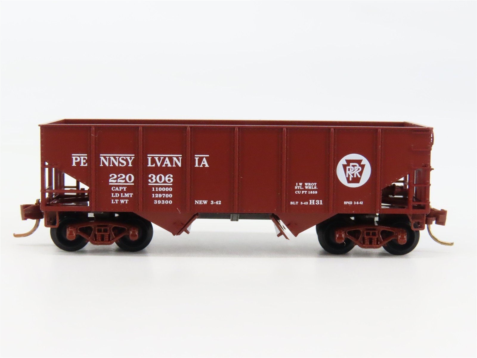 N Scale Micro-Trains 56060 PRR Pennsylvania 33' 2-Bay Hopper 220306 RTR