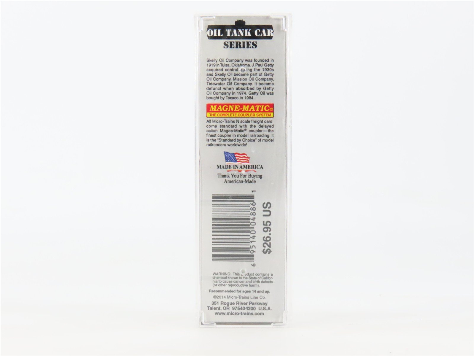 N Scale Micro-Trains 06500780 SKYX Skelly Oil Co. 39' Single Dome Tank Car RTR