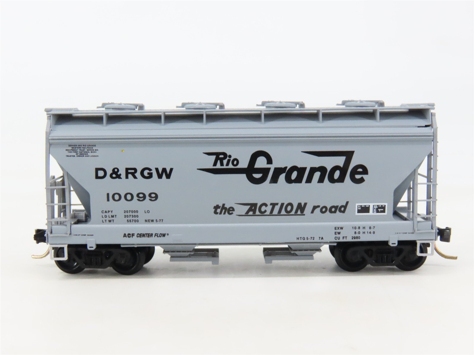 N Scale Micro-Trains 92020 D&RGW Rio Grande 2-Bay Covered Hopper 10099 RTR