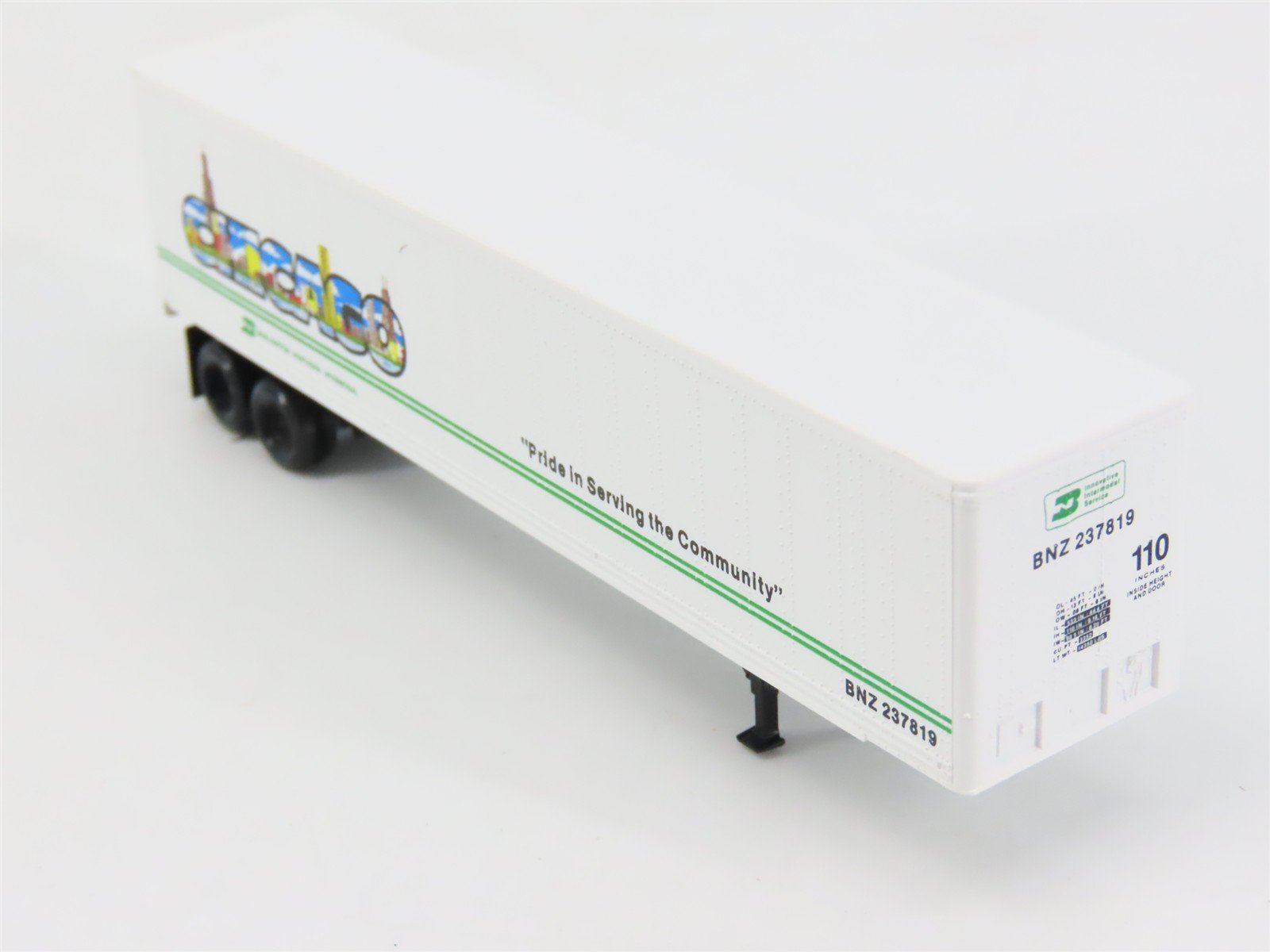 N Scale Micro-Trains 67080 BN Burlington Northern 45' 45' Van Trailer 237819 RTR