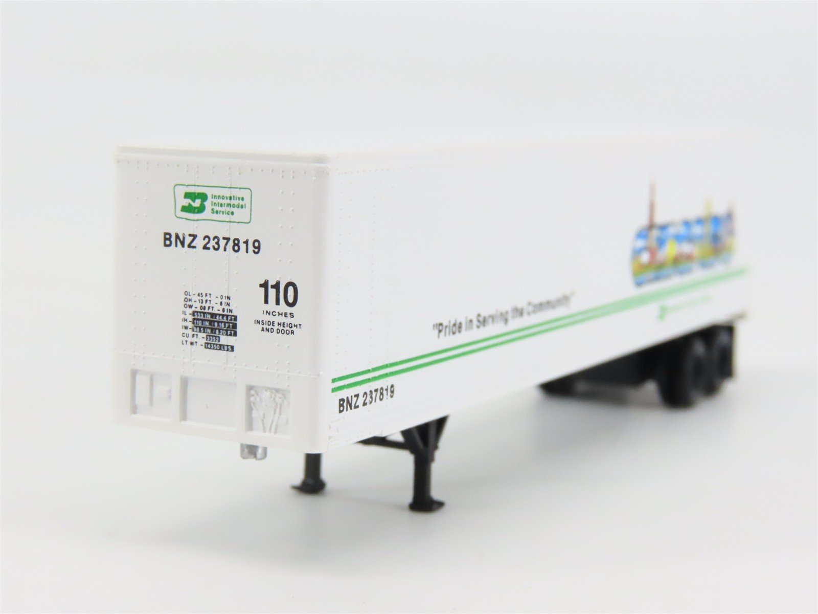 N Scale Micro-Trains 67080 BN Burlington Northern 45' 45' Van Trailer 237819 RTR