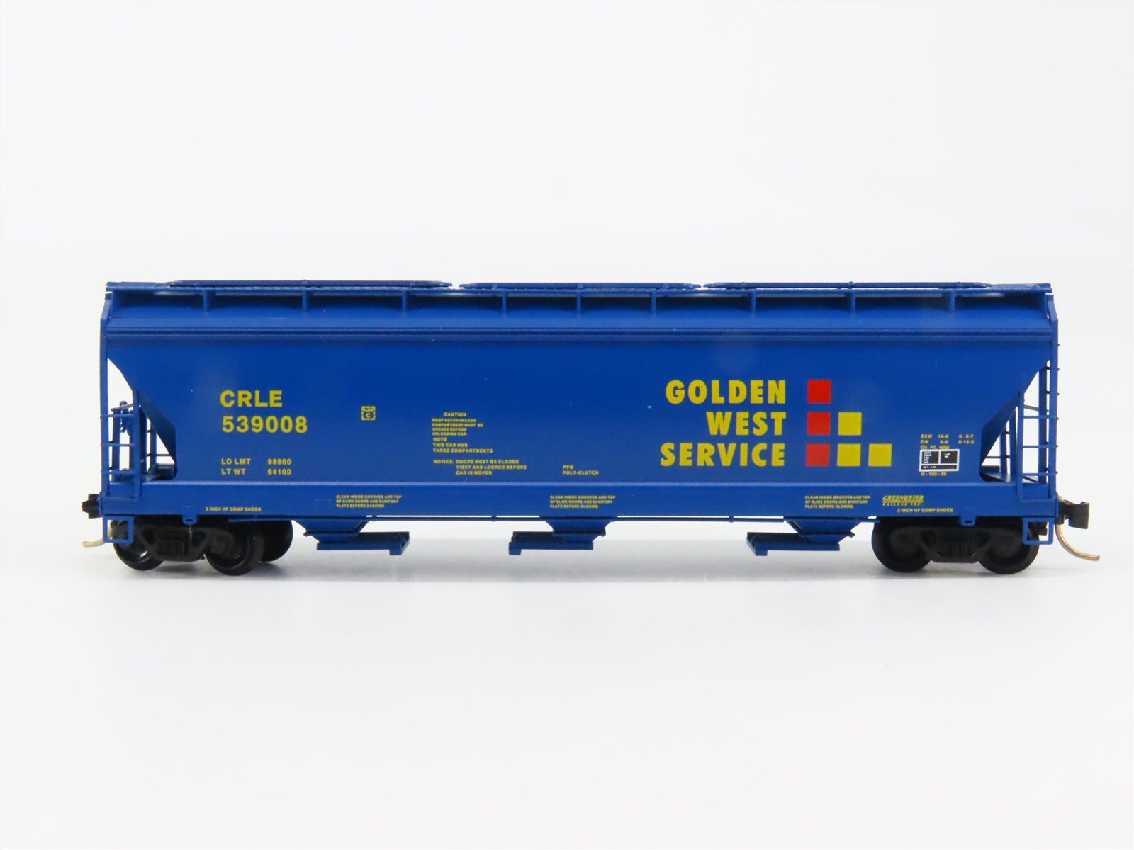 N Scale Micro-Trains 94050 CRLE Golden West Service 3-Bay Covered Hopper RTR
