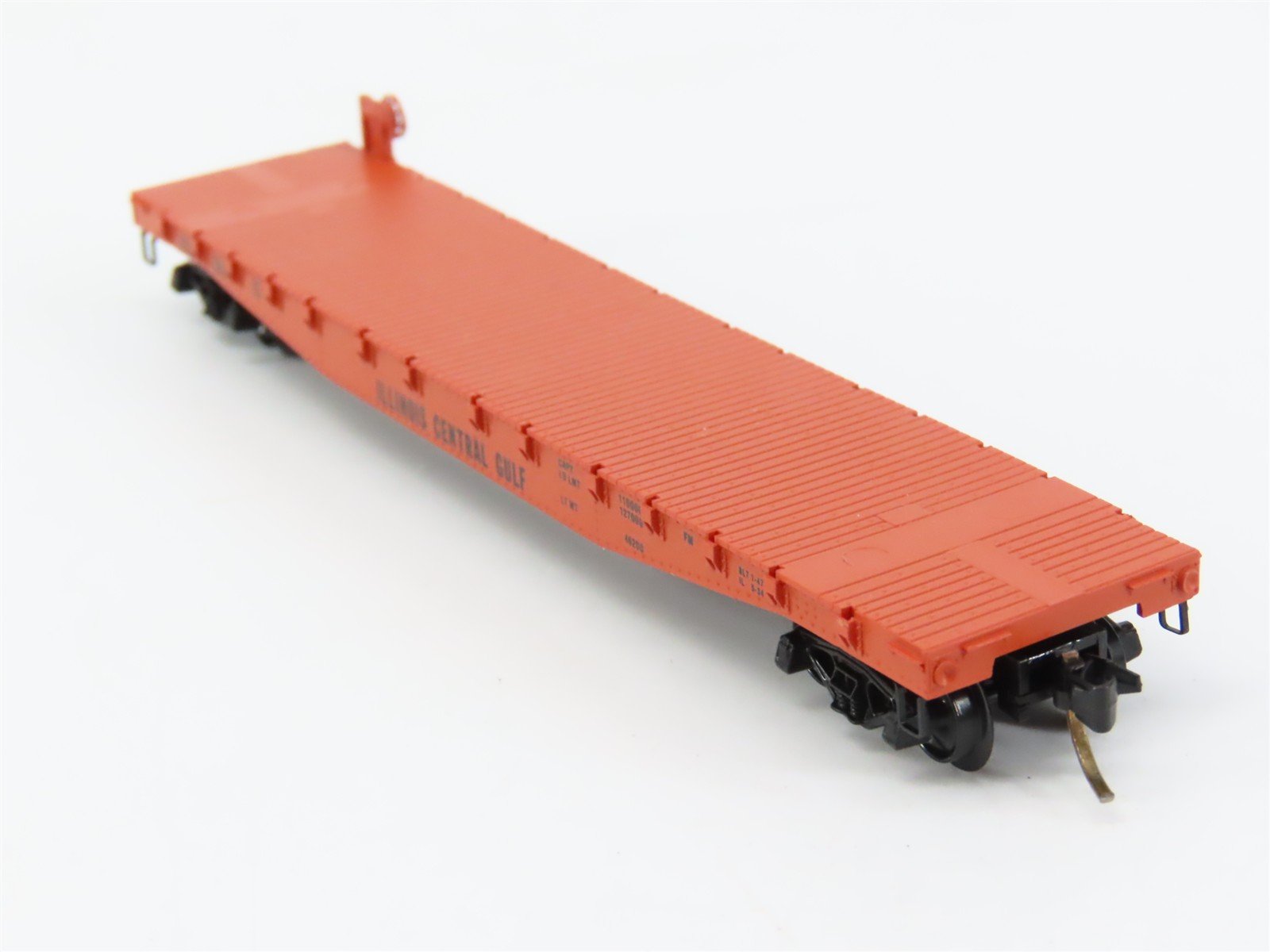 N Scale Micro-Trains 45010 ICG Illinois Central Gulf 50' Fishbelly Flat Car RTR