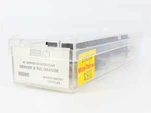 N Scale Micro-Trains 35090 D&RGW Denver & Rio Grande 40' Stock/Cattle Car RTR