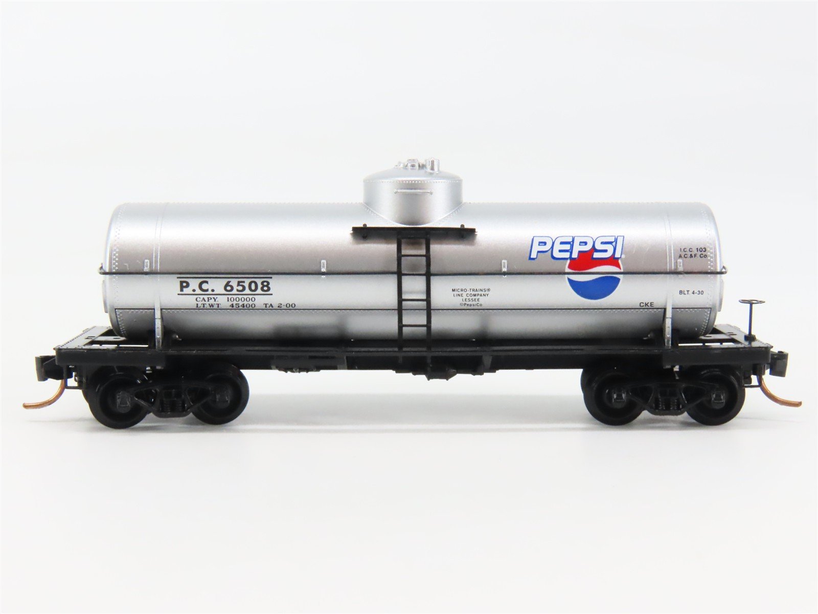 N Scale Micro-Trains 65450 PC Pepsi-Cola 39' Tank Car 6508 RTR
