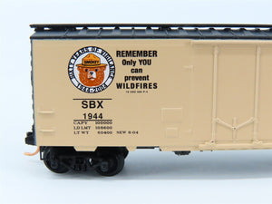N Scale Micro-Trains 21480 SBX Smokey Bear 40' Plug Door Box Car 1944 RTR
