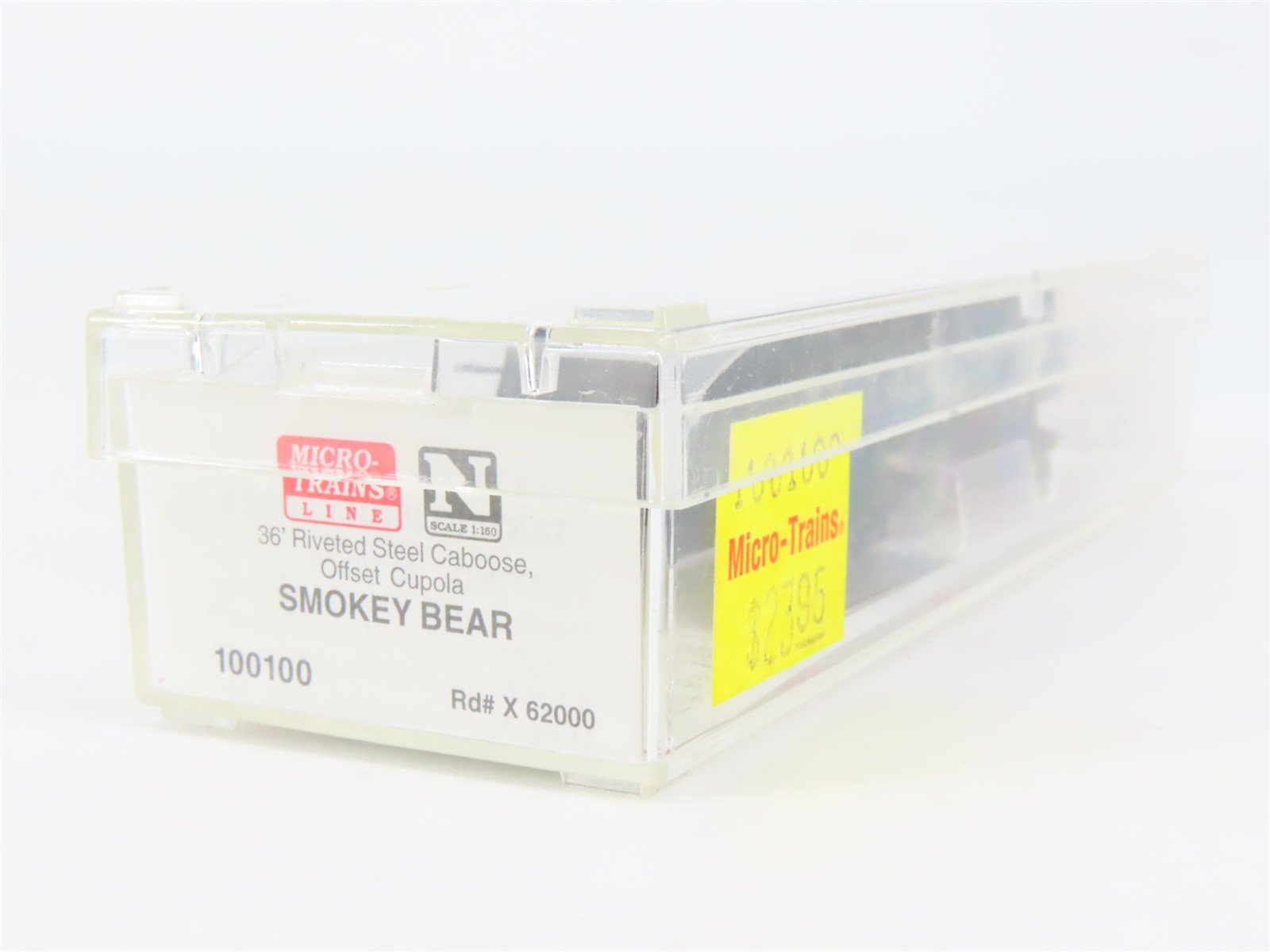 N Scale Micro-Trains 100100 Smokey Bear 36' Offset Cupola Caboose X62000 RTR