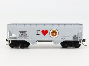 N Scale Micro-Trains 55450 SBX Smokey Bear 33' 2-Bay Hopper 72000 RTR