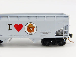 N Scale Micro-Trains 55450 SBX Smokey Bear 33' 2-Bay Hopper 72000 RTR