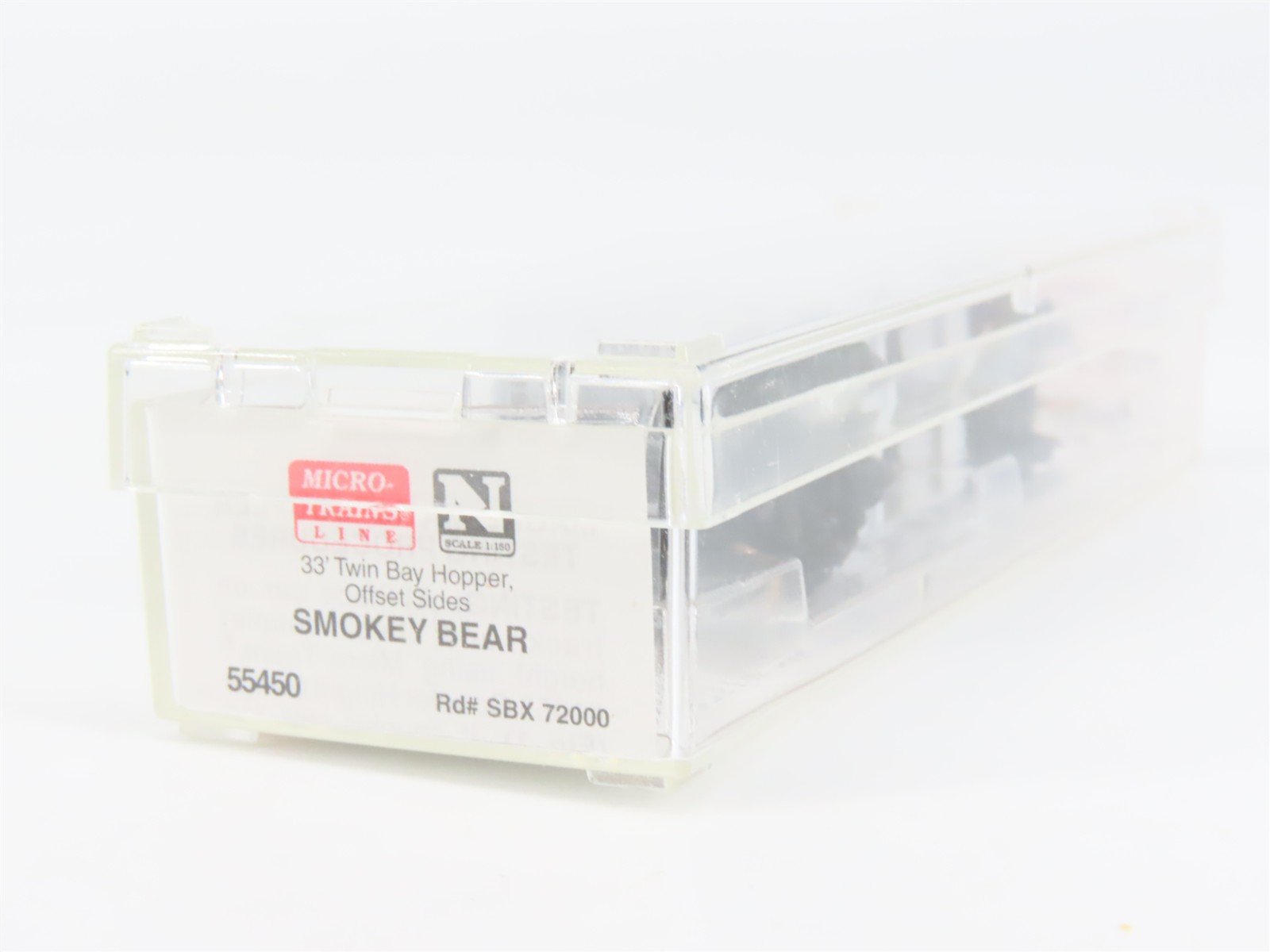 N Scale Micro-Trains 55450 SBX Smokey Bear 33' 2-Bay Hopper 72000 RTR