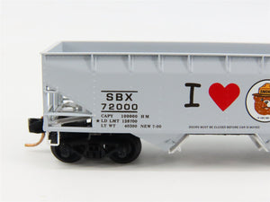 N Scale Micro-Trains 55450 SBX Smokey Bear 33' 2-Bay Hopper 72000 RTR