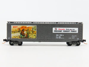 N Scale Micro-Trains 03200402 SBX Smokey Bear 50' Plug Door Box Car 1959 A RTR