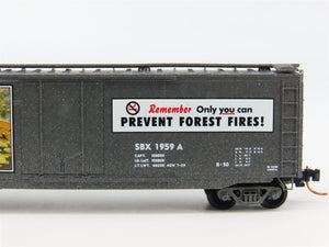 N Scale Micro-Trains 03200402 SBX Smokey Bear 50' Plug Door Box Car 1959 A RTR