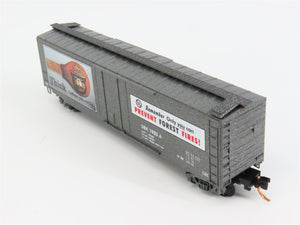 N Scale Micro-Trains 03200405 SBX Smokey Bear 50' Plug Door Box Car 1983 A RTR