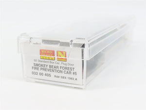 N Scale Micro-Trains 03200405 SBX Smokey Bear 50' Plug Door Box Car 1983 A RTR