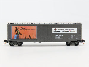 N Scale Micro-Trains 03200401 SBX Smokey Bear 50' Plug Door Box Car 1953 A RTR