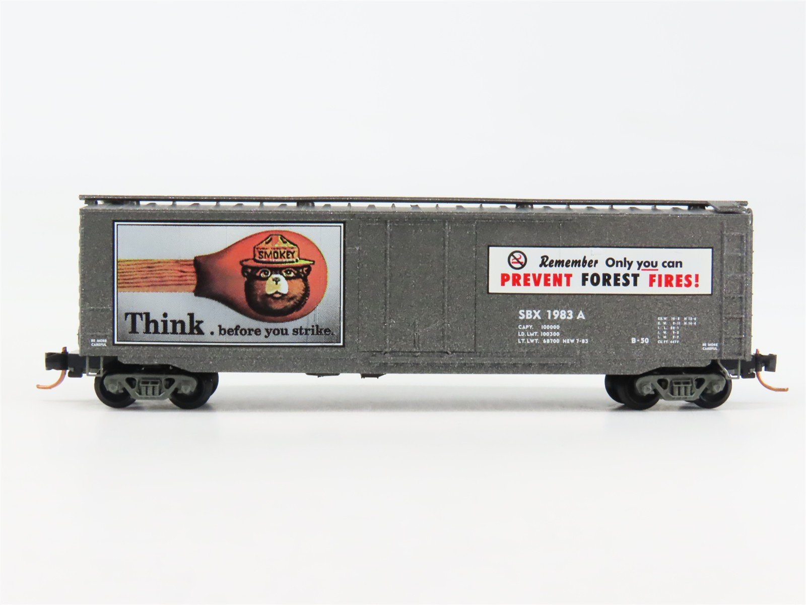 N Scale Micro-Trains 03200405 Smokey Bear Forest Fire Prevention 50' Box Car RTR