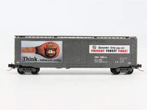 N Scale Micro-Trains 03200405 Smokey Bear Forest Fire Prevention 50' Box Car RTR