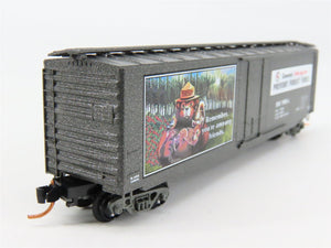 N Scale Micro-Trains 03200404 SBX Smokey Bear 50' Plug Door Box Car 1980 A RTR