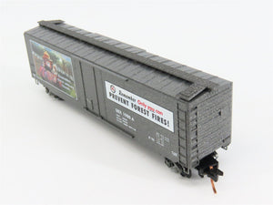 N Scale Micro-Trains 03200404 SBX Smokey Bear 50' Plug Door Box Car 1980 A RTR