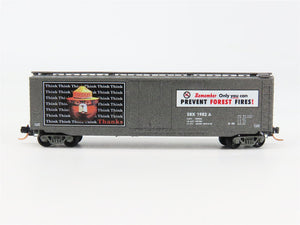 N Scale Micro-Trains 03200406 SBX Smokey Bear 50' Standard Plug Door Box Car RTR