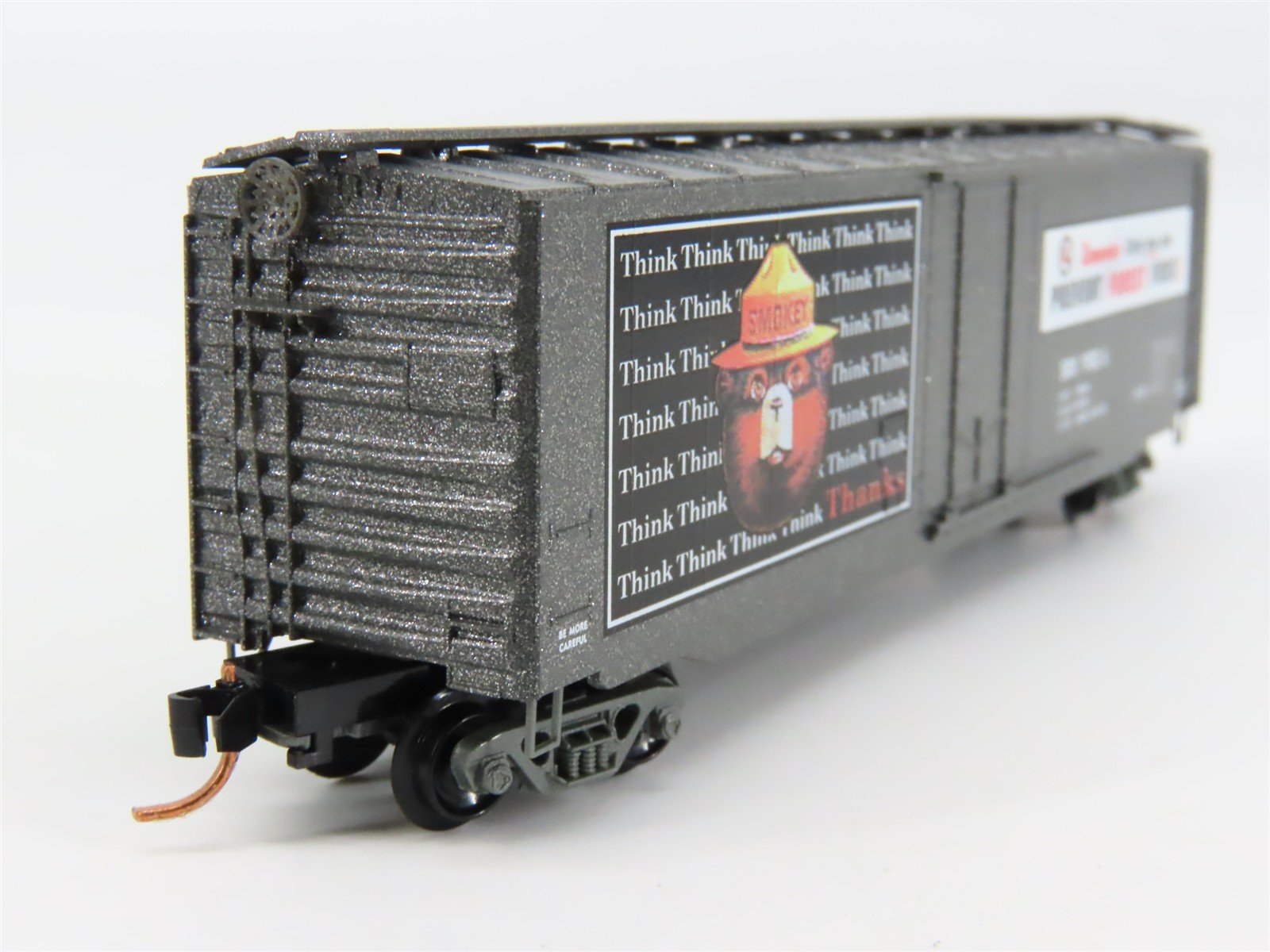 N Scale Micro-Trains 03200406 SBX Smokey Bear 50' Standard Plug Door Box Car RTR