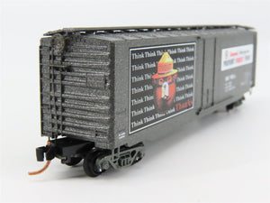 N Scale Micro-Trains 03200406 SBX Smokey Bear 50' Standard Plug Door Box Car RTR