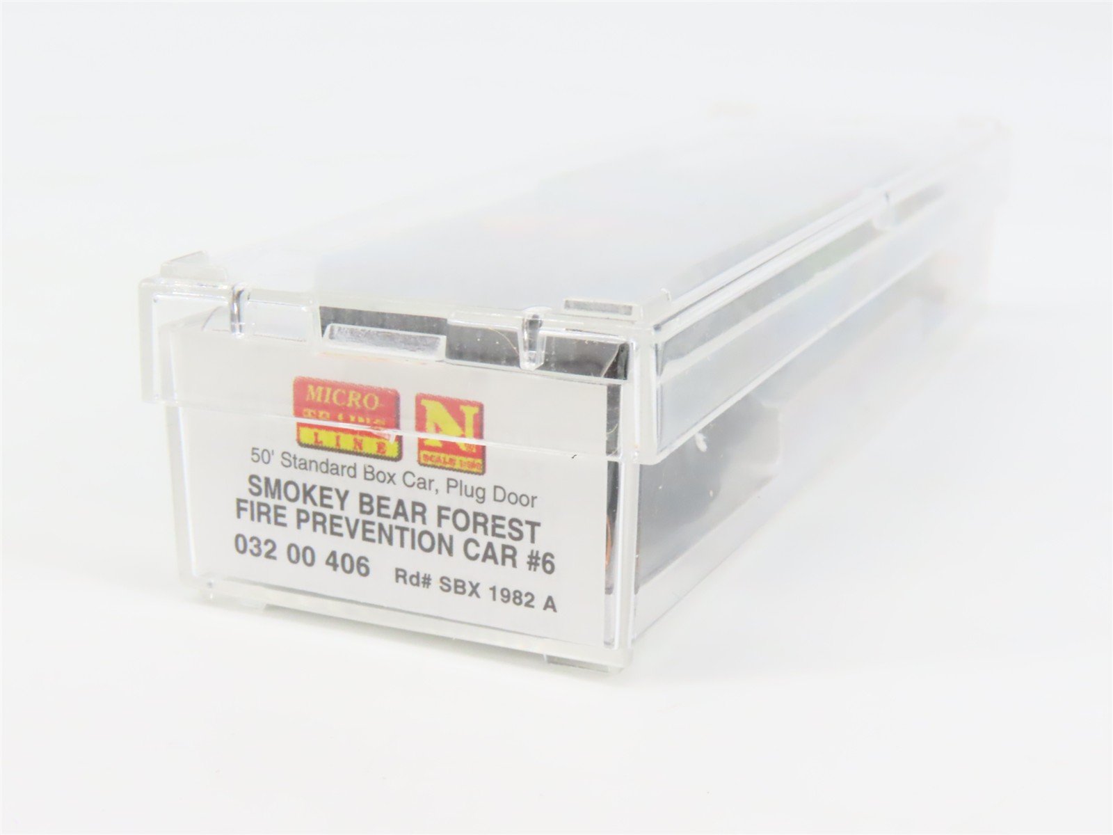 N Scale Micro-Trains 03200406 SBX Smokey Bear 50' Standard Plug Door Box Car RTR