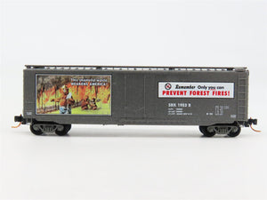 N Scale Micro-Trains 03200403 SBX Smokey Bear 50' Plug Door Box Car 1953 B RTR