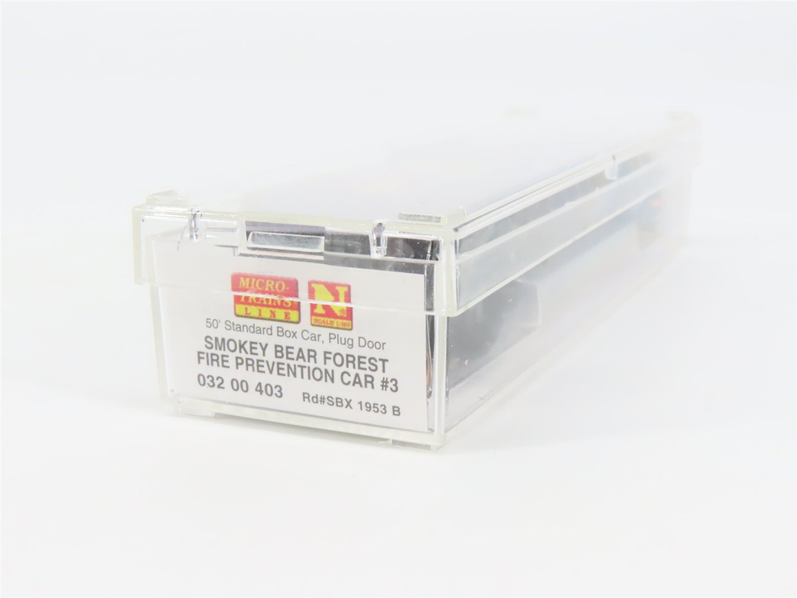 N Scale Micro-Trains 03200403 SBX Smokey Bear 50' Plug Door Box Car 1953 B RTR