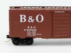 N Scale Micro-Trains 20346/3 B&O Baltimore & Ohio 40' Box Car 470835 RTR