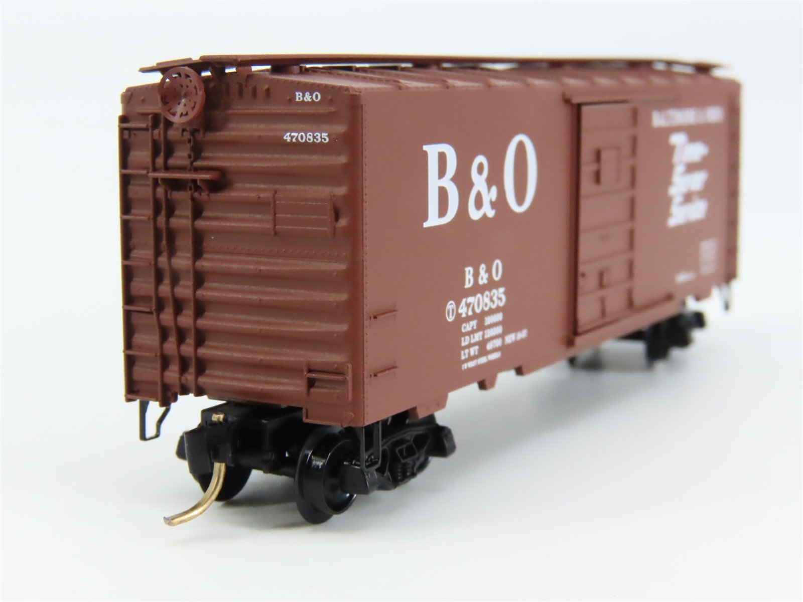 N Scale Micro-Trains 20346/3 B&O Baltimore & Ohio 40' Box Car 470835 RTR
